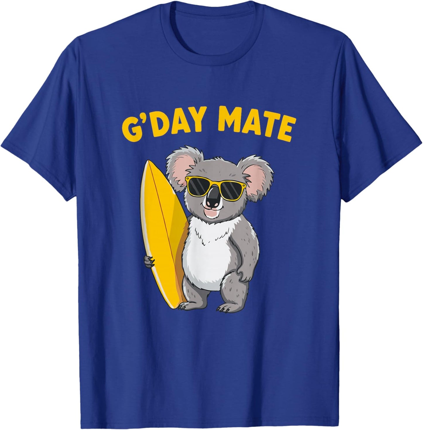Australia Day Koala Australian Surfer Surfen G'Day Mate T-Shirt - T-Shirt | Royal