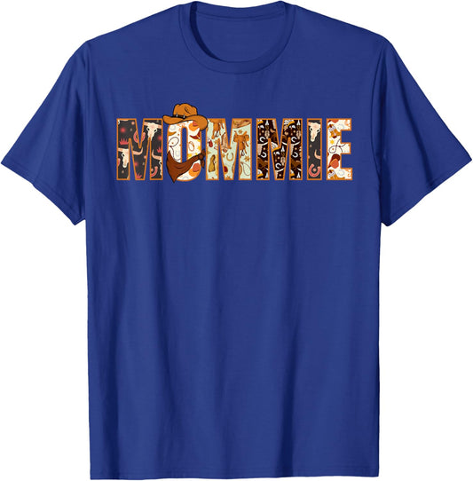 Mommie Western Rodeo Family Matching Birthday T-Shirt - T-Shirt | Royal