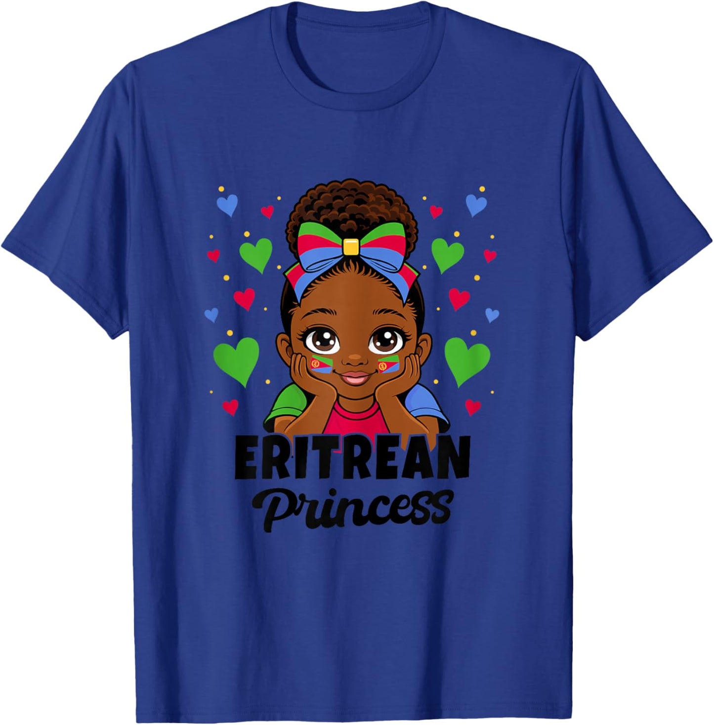 Cute Eritrean Princess Girl Roots Eritrea Flag Heritage T-Shirt - T-Shirt | Royal