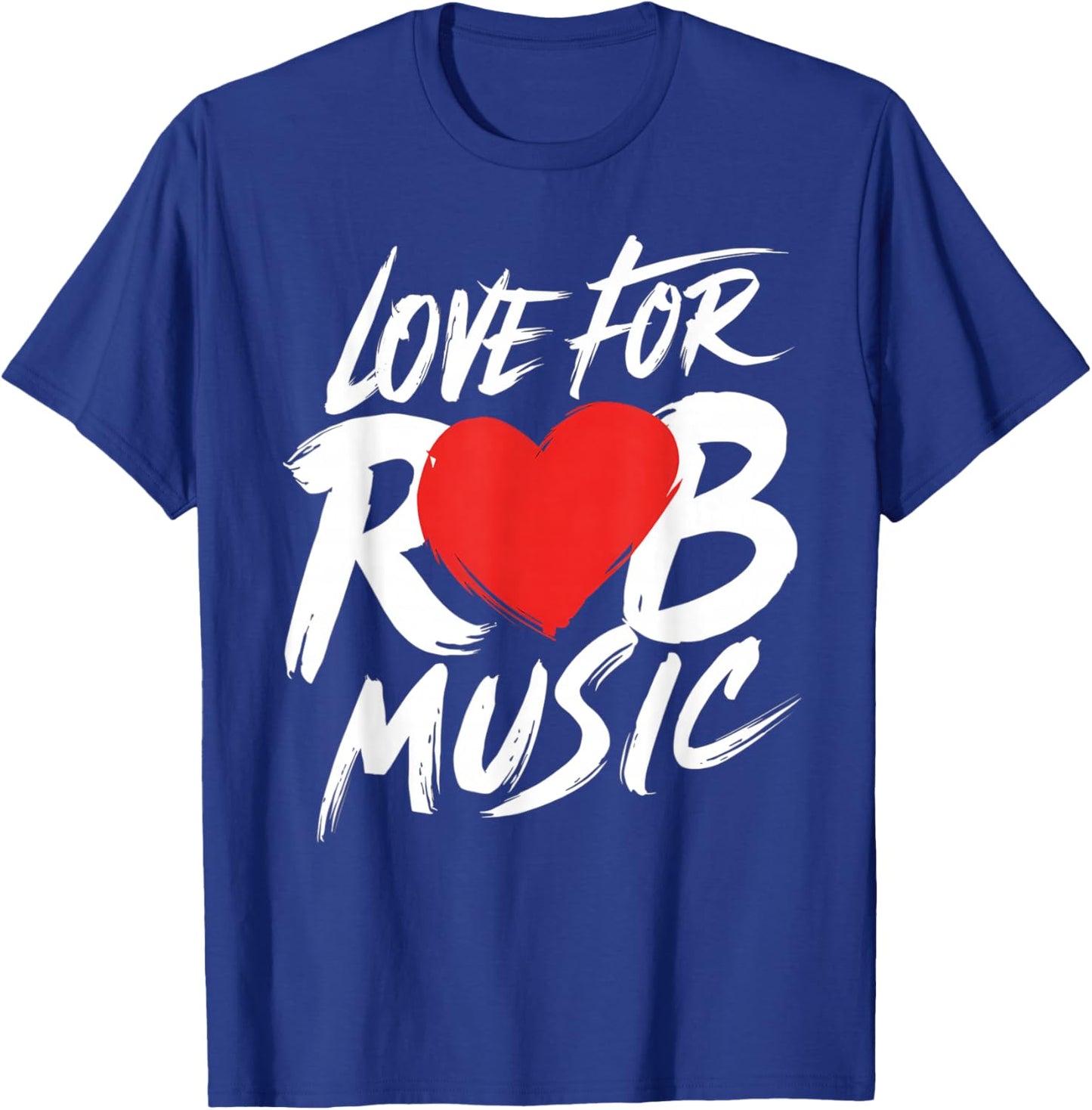 I Love Heart R&B Music I Love R&B Retro Music Fan T-Shirt - T-Shirt | Royal