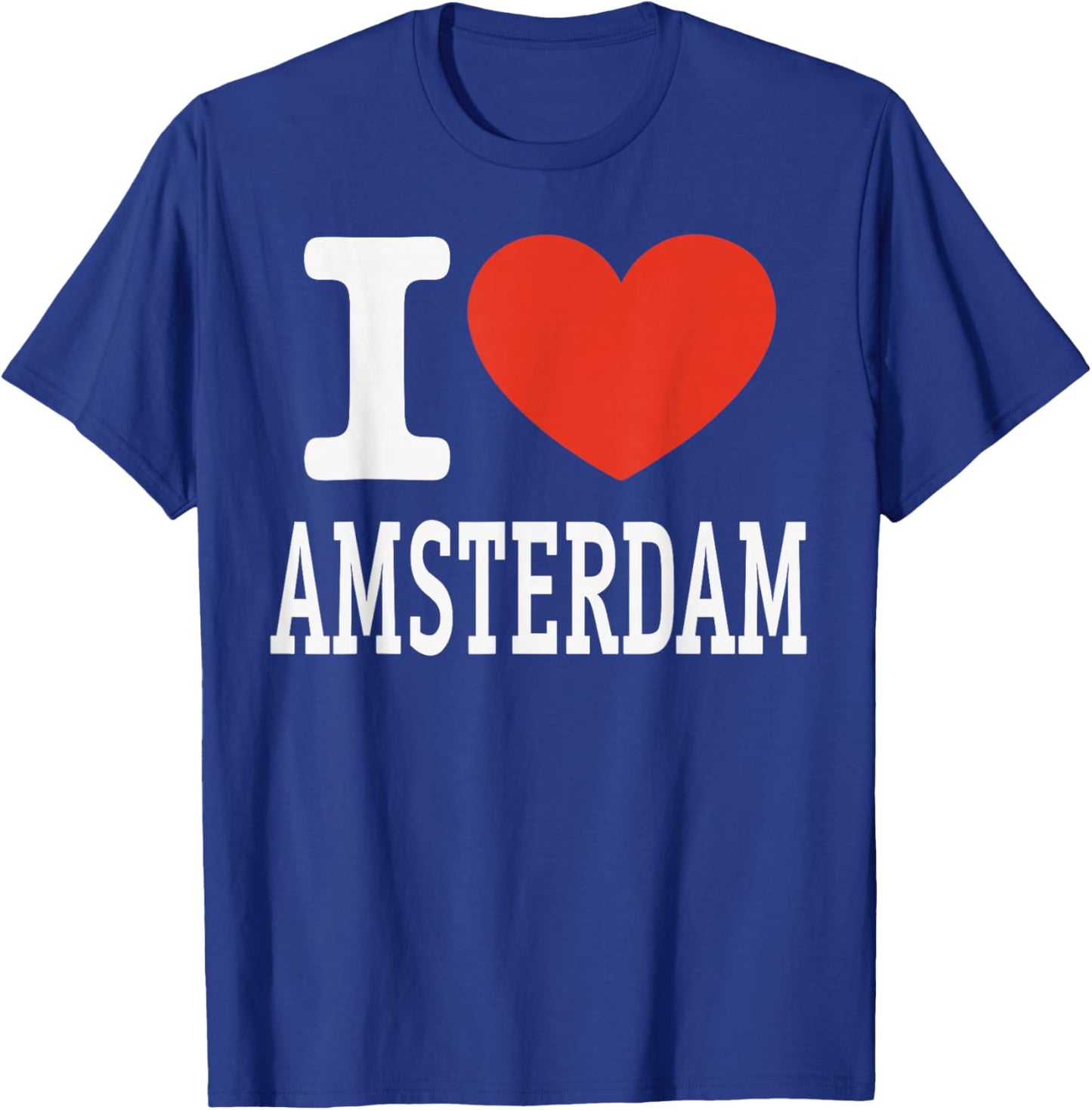 I Love Amsterdam City Heart Graphic Souvenir Travel T-Shirt - T-Shirt | Royal