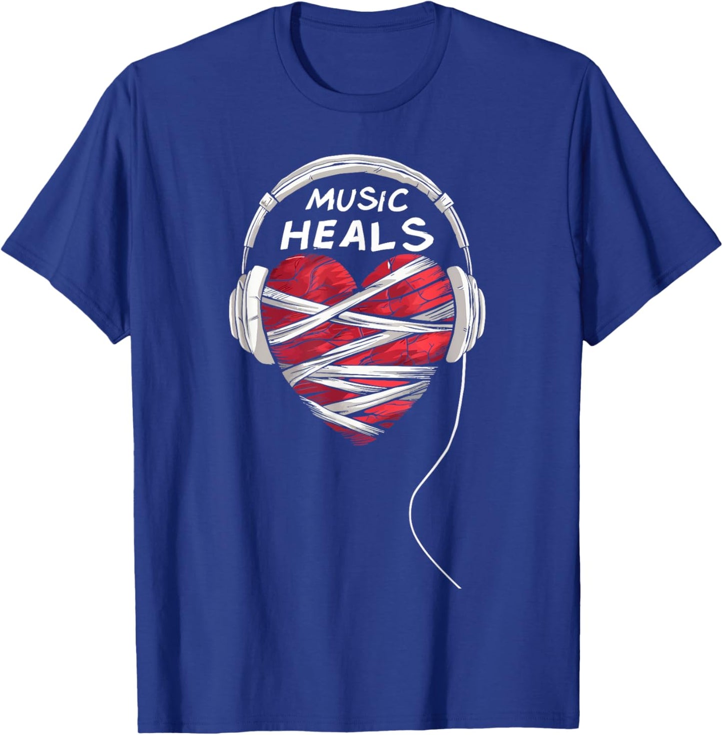 Music Heals Musician Music Lover T-Shirt - T-Shirt | Royal