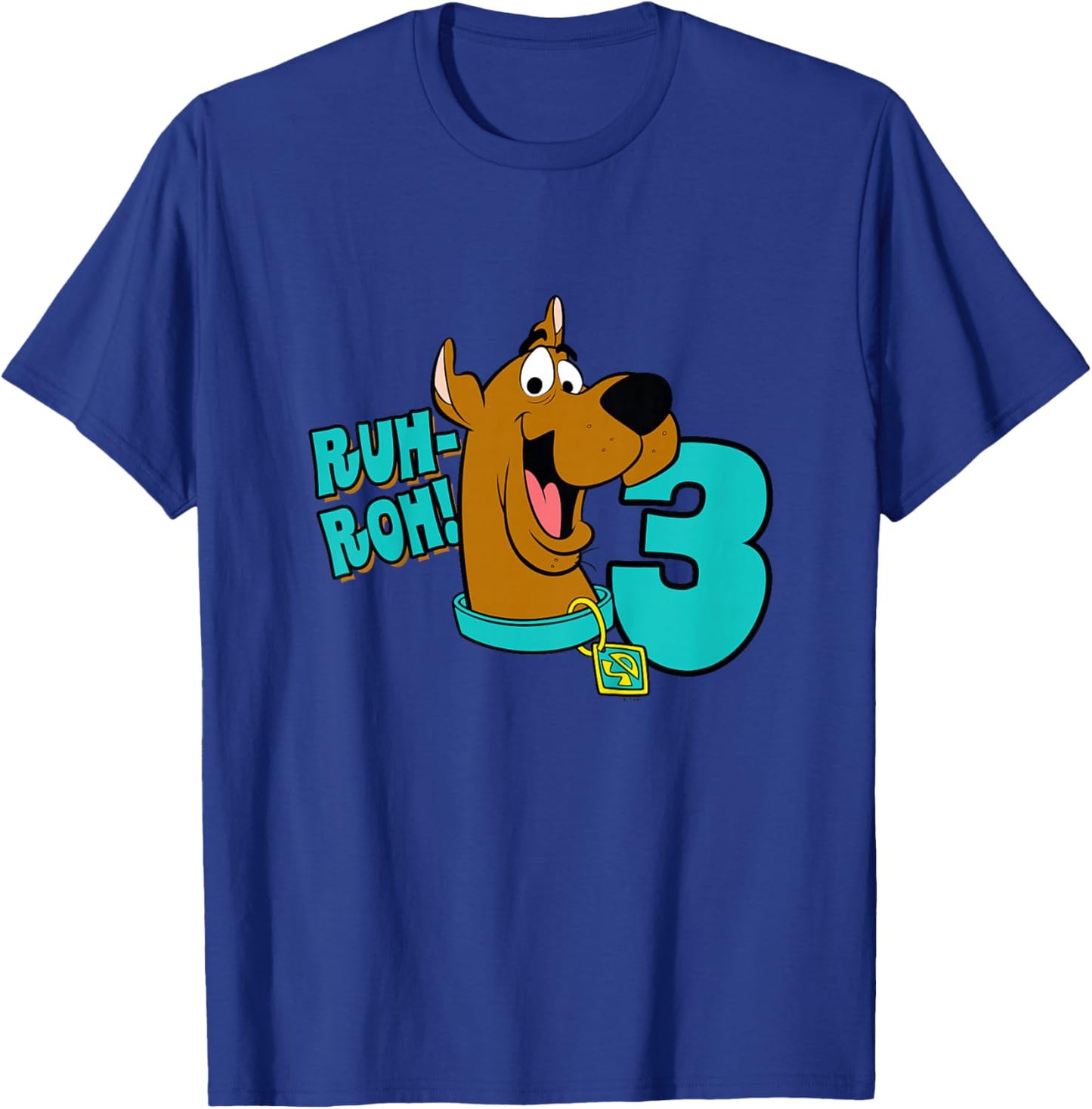 Kids Scooby-Doo 3rd Birthday Ruh-Roh! I'm 3! T-Shirt - T-Shirt | Royal
