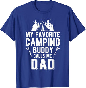 My Favorite Camping Buddy Dad and Son Camping Buddies T-Shirt - T-Shirt | Royal