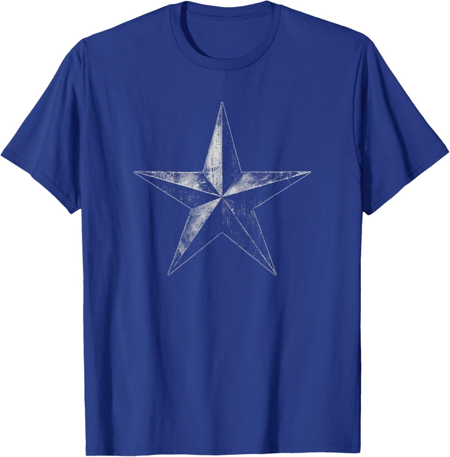 Grunge Star Distressed Retro Vintage Graphic T-Shirt - T-Shirt | Royal