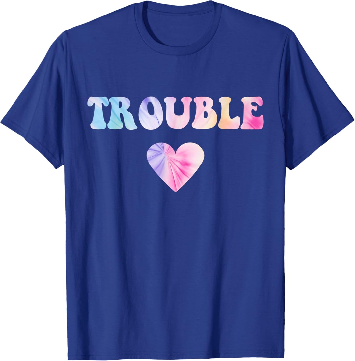 Where I Go Trouble Follows Couple T-Shirt - T-Shirt | Royal