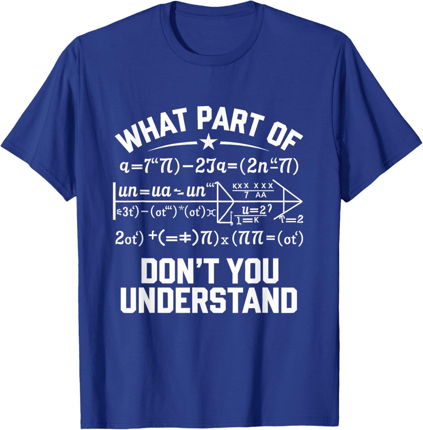 What Part Of Don't You Understand Math Teacher T-Shirt - T-Shirt | Royal