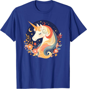 Majestic Sunset Unicorn Art Mystical Creature Fantasy T-Shirt - T-Shirt | Royal