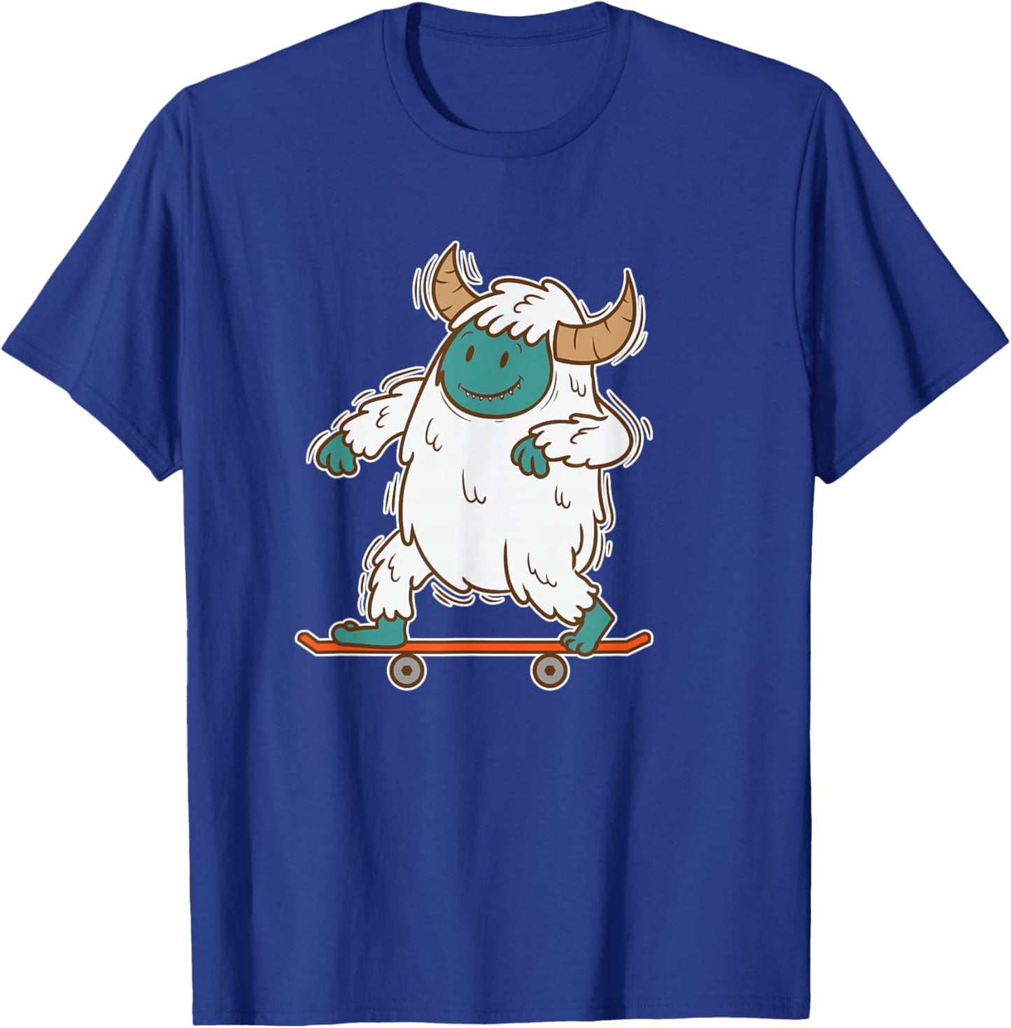 Yeti skating Snowman T-Shirt - T-Shirt | Royal