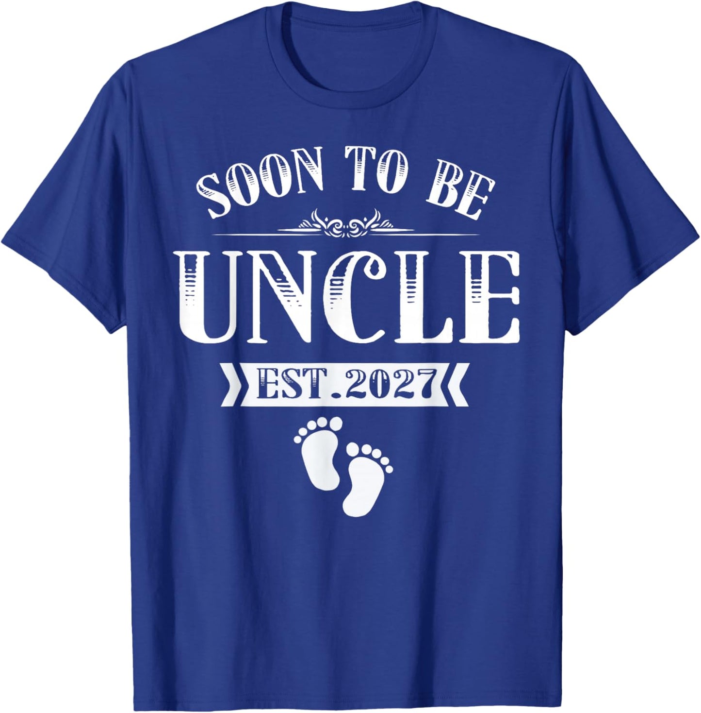 Soon to Be Uncle 2027 Retro Pregnancy Announcement Dad T-Shirt - T-Shirt | Royal