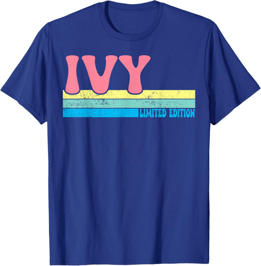 IVY Name Personalized Cute Idea Groovy Women IVY T-Shirt - T-Shirt | Royal