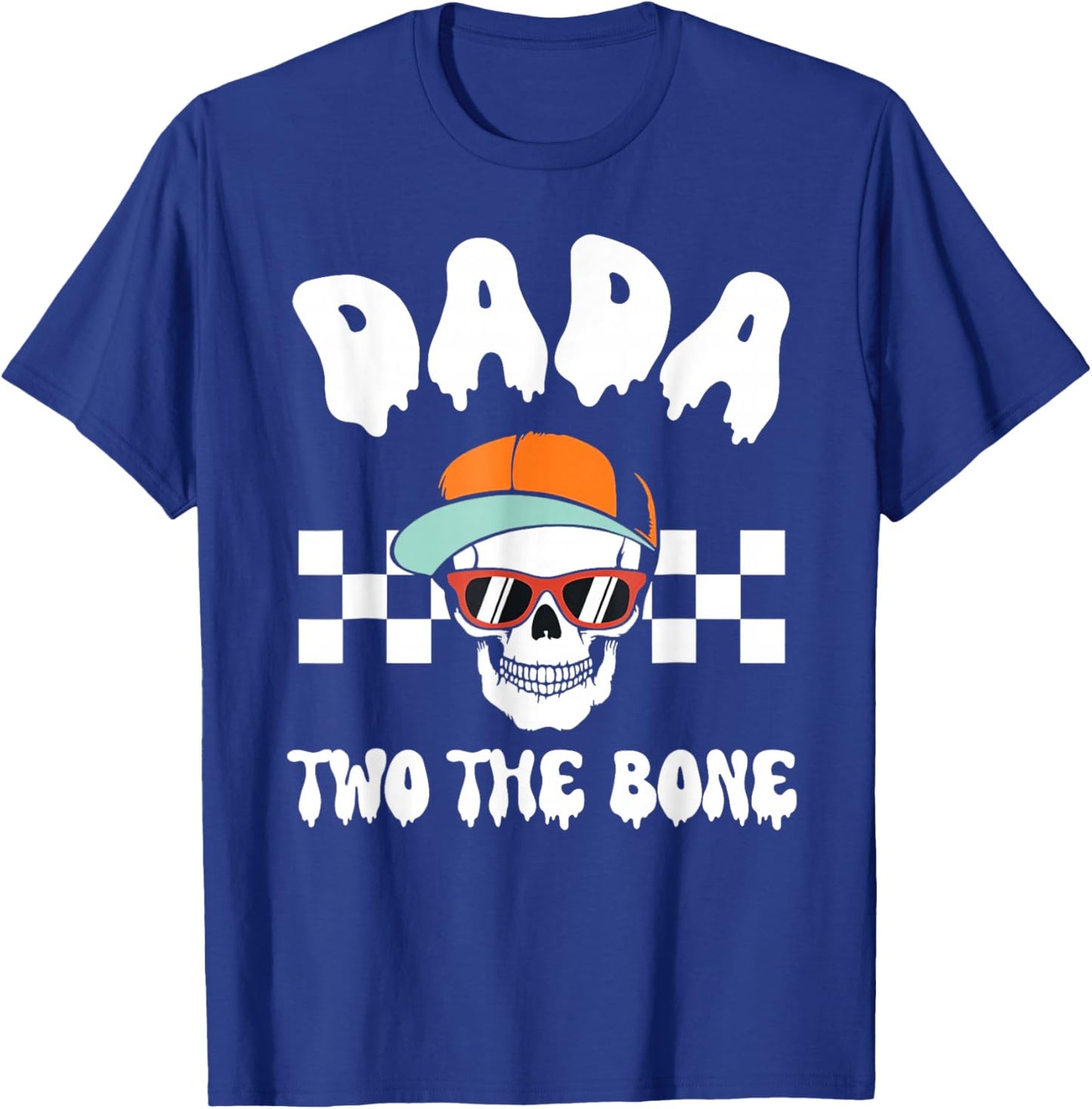 Dada Two The Bone Skeleton Halloween 2nd Birthday Gigi T-Shirt - T-Shirt | Royal