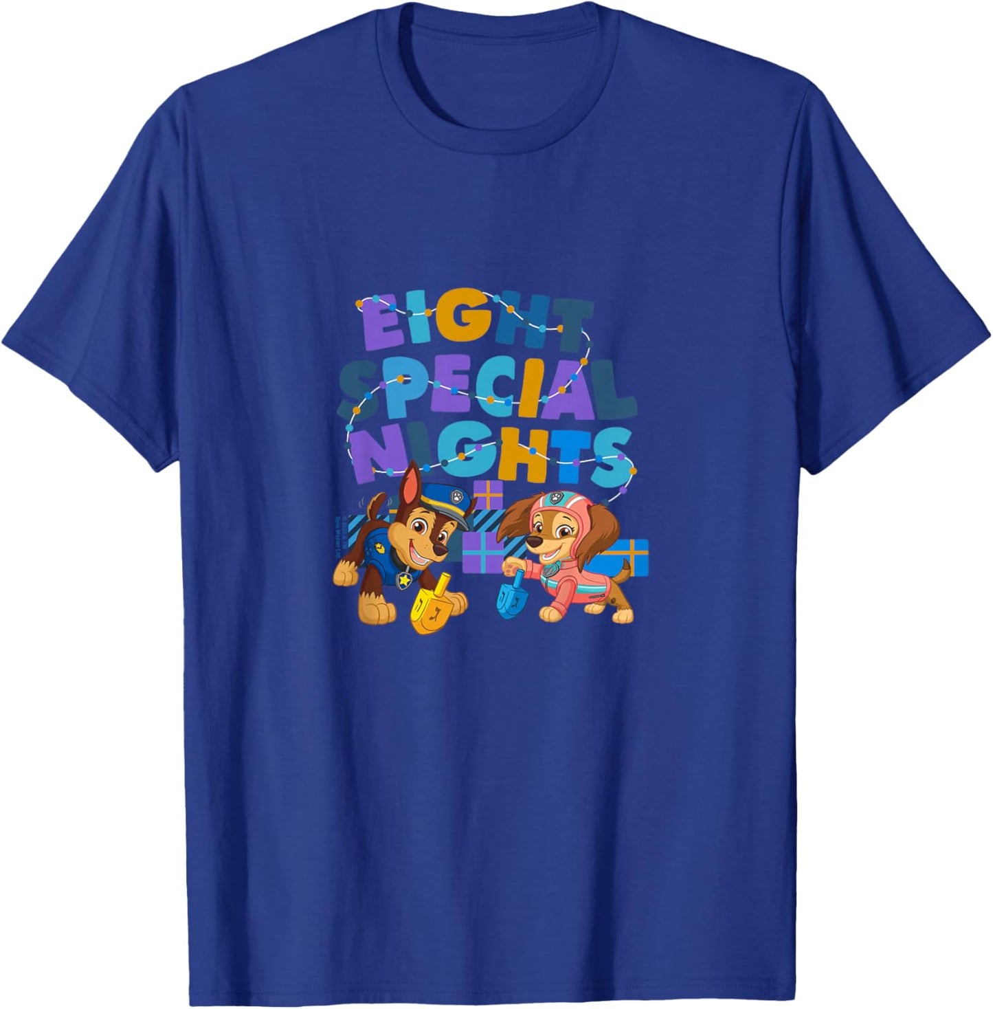 PAW Patrol Hanukkah Eight Special Nights Chase & Liberty T-Shirt - T-Shirt | Royal