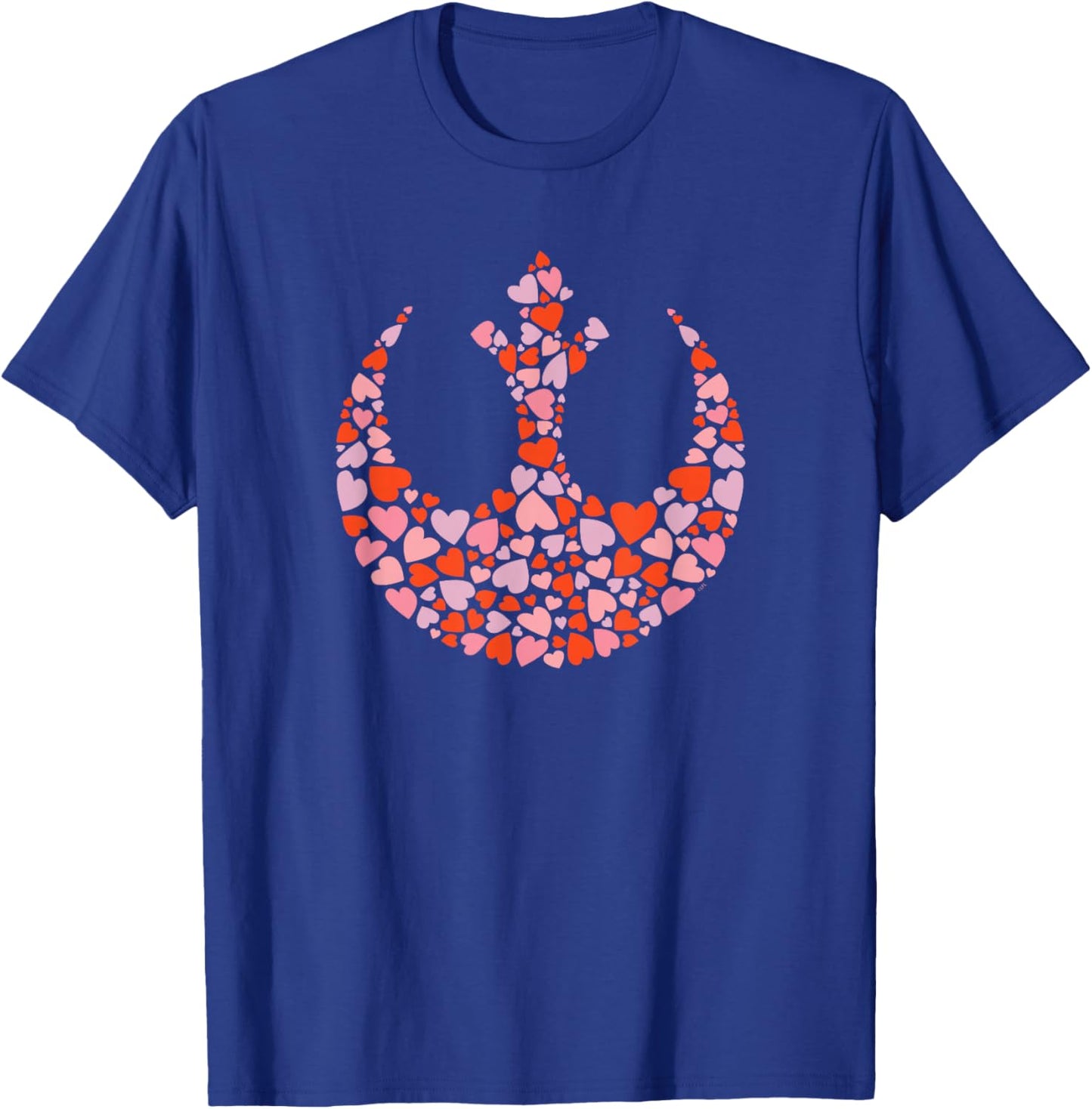 Star Wars Valentine's Day Rebel Alliance Symbol Logo Hearts T-Shirt - T-Shirt | Royal