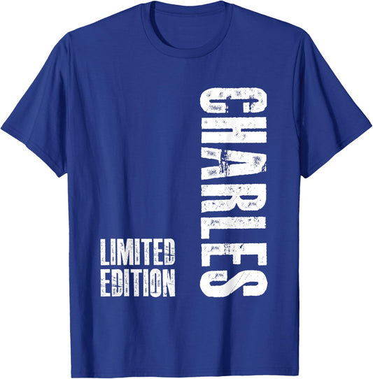 Charles Funny Gift First Name Charles T-Shirt - T-Shirt | Royal