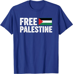 Free Palestine Kids Palestinian Flag Solidarity Protest T-Shirt - T-Shirt | Royal