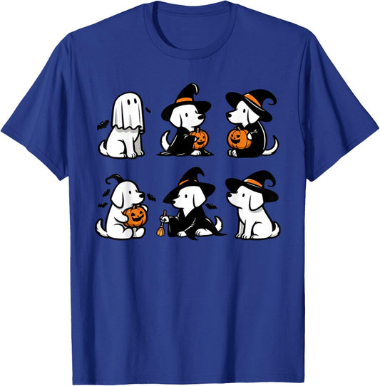Funny Ghost Dog Funny Halloween Spooky Funny Boo Dog Lover T-Shirt - T-Shirt | Royal
