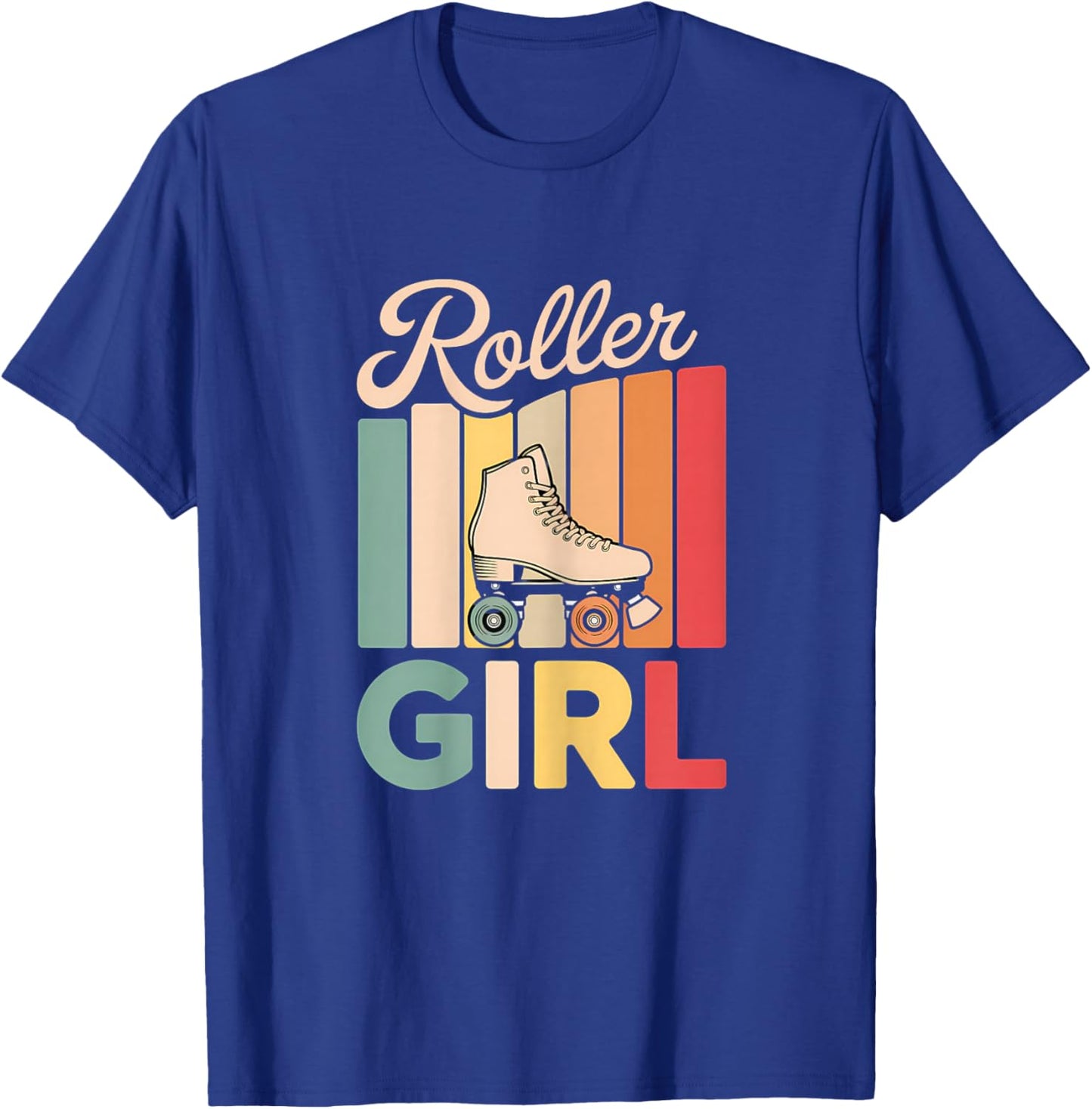 Roller Skater Girl 70s 80s 90s Roller Skates Roller Skating T-Shirt - T-Shirt | Royal
