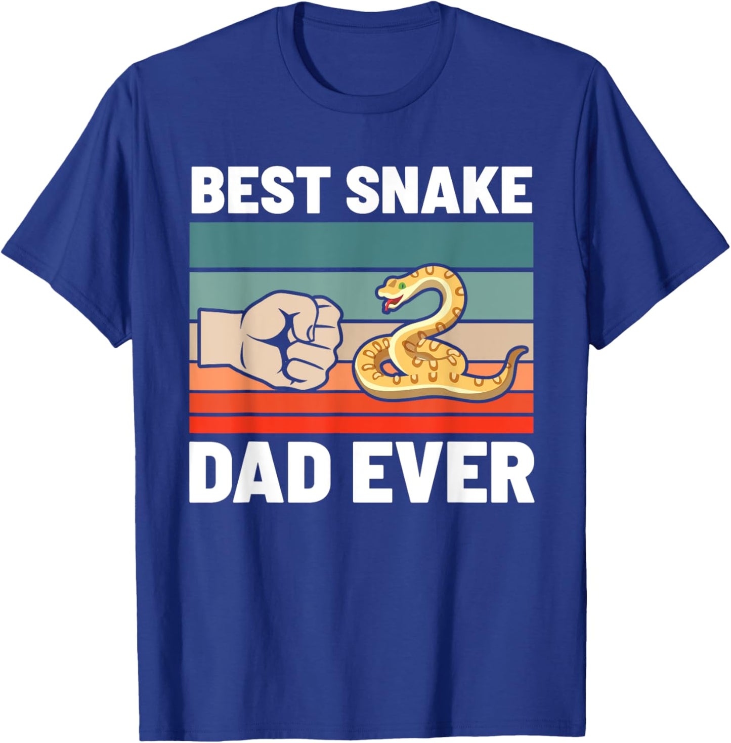 Best Snake Dad Ever Ball Python Owner Father's Day Retro T-Shirt - T-Shirt | Royal