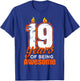 Candle 19 Birthday Party Wishes Cake Decoration Candlelight T-Shirt - T-Shirt | Royal