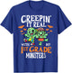 Creepin It Real Monster School 1st Grade Teacher Halloween T-Shirt - T-Shirt | Royal