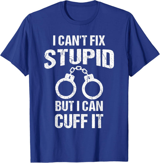 Funny Police Officer Design Women Cop Police Officer T-Shirt - T-Shirt | Royal