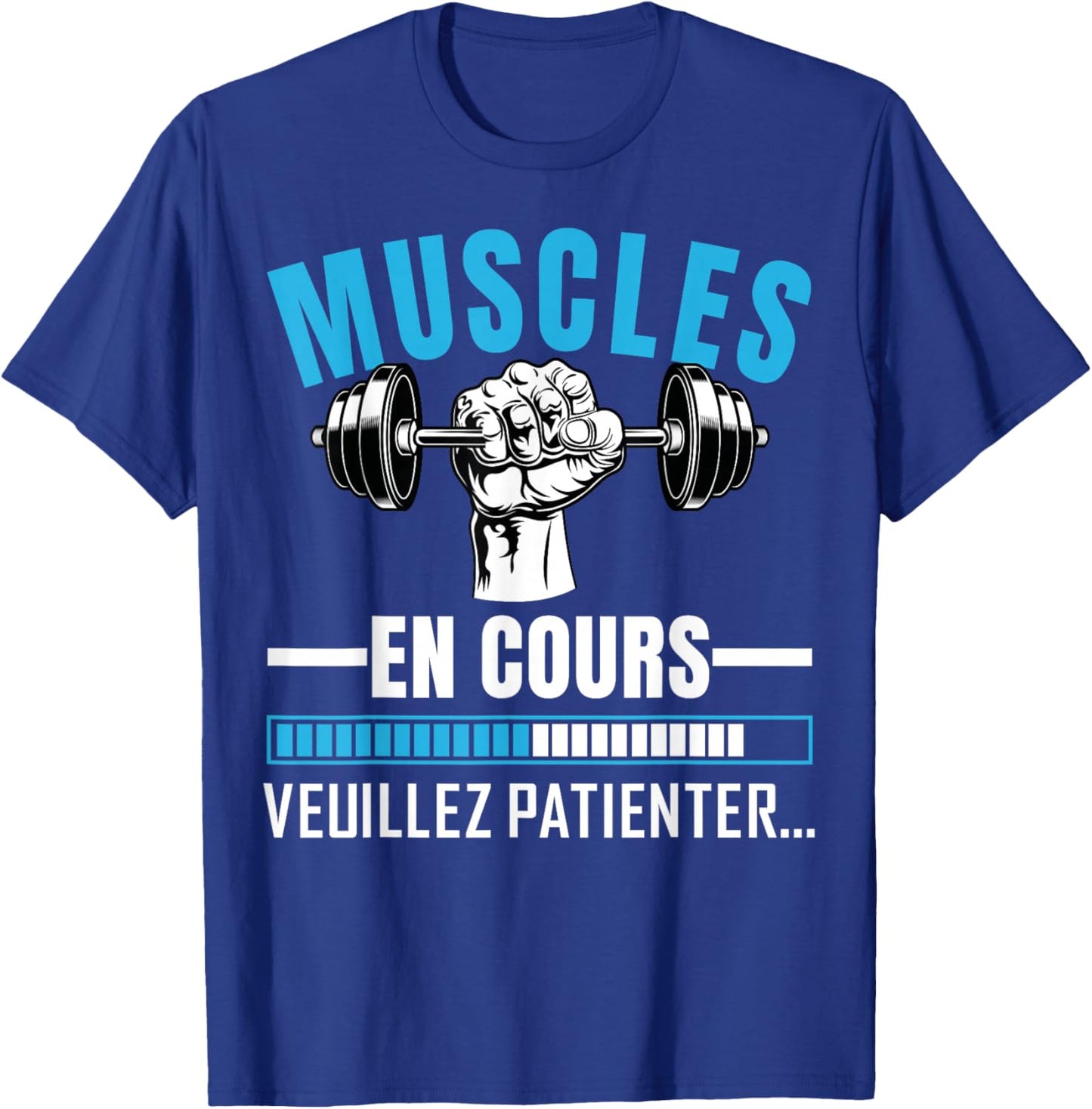 Muscles Running Muscle Humour Man Bodybuilding Sport Funny T-Shirt - T-Shirt | Royal