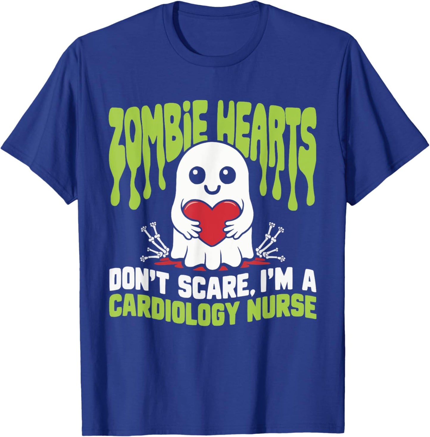 Cardiology Nurse Halloween Spooky Nursing Trick Or Treat T-Shirt - T-Shirt | Royal