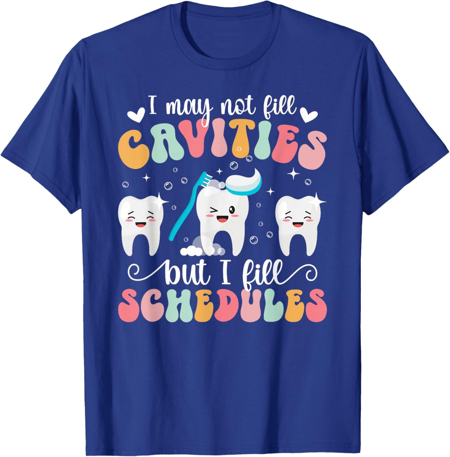 Groovy Dental Receptionist Appreciation Dentist Receptionist T-Shirt - T-Shirt | Royal