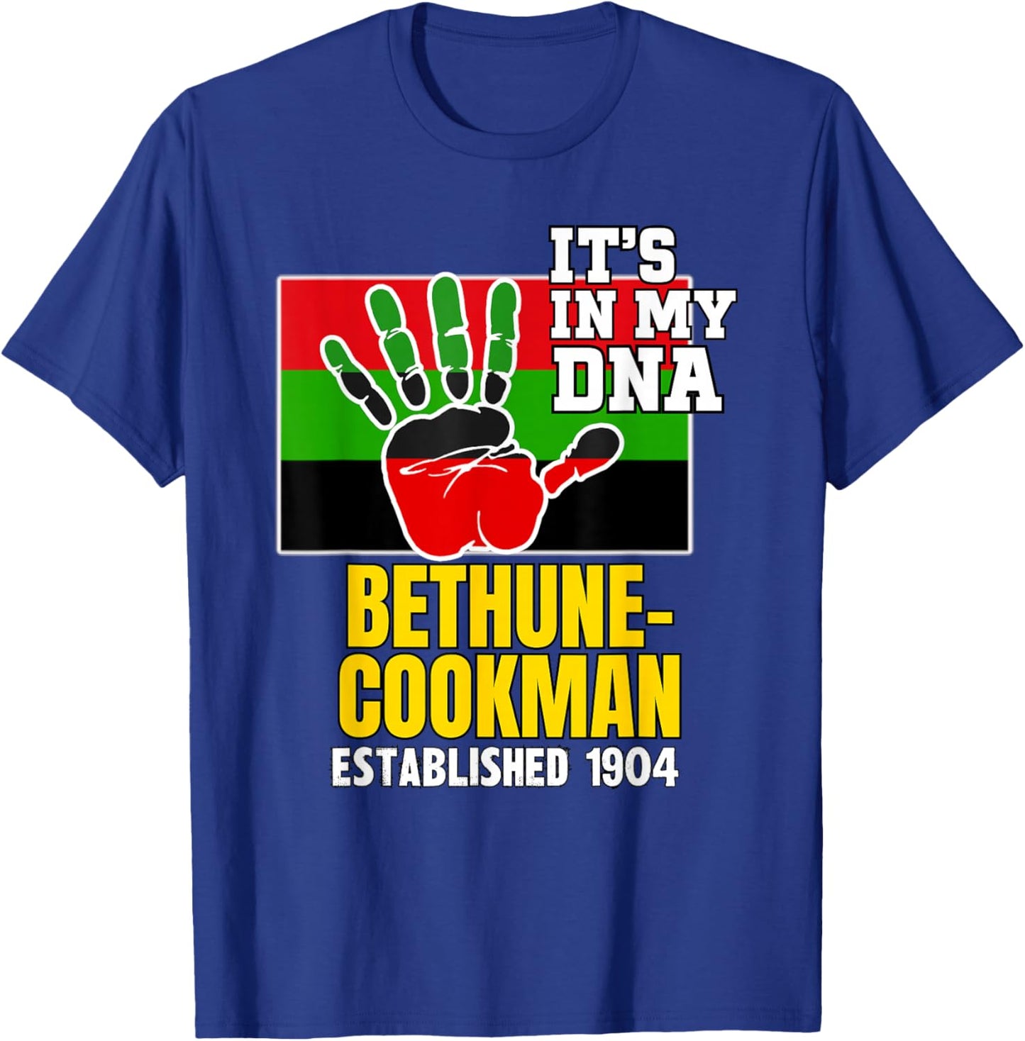 Bethune–Cookman, BSU, Red, Black and Green HBCU T-Shirt - T-Shirt | Royal