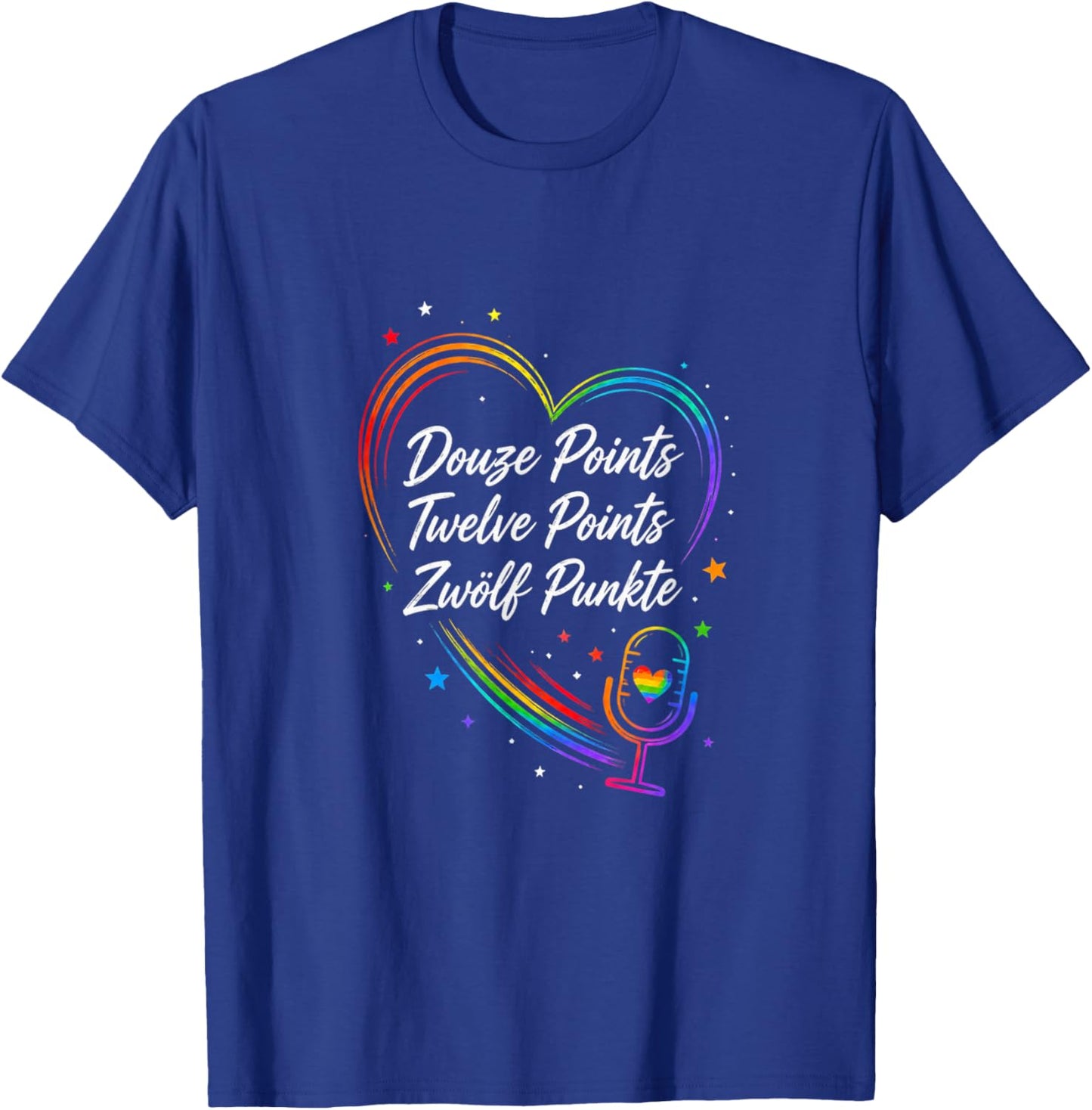 Douze Points - Devise du Concours de Chanson Grand Prix T-Shirt - T-Shirt | Royal
