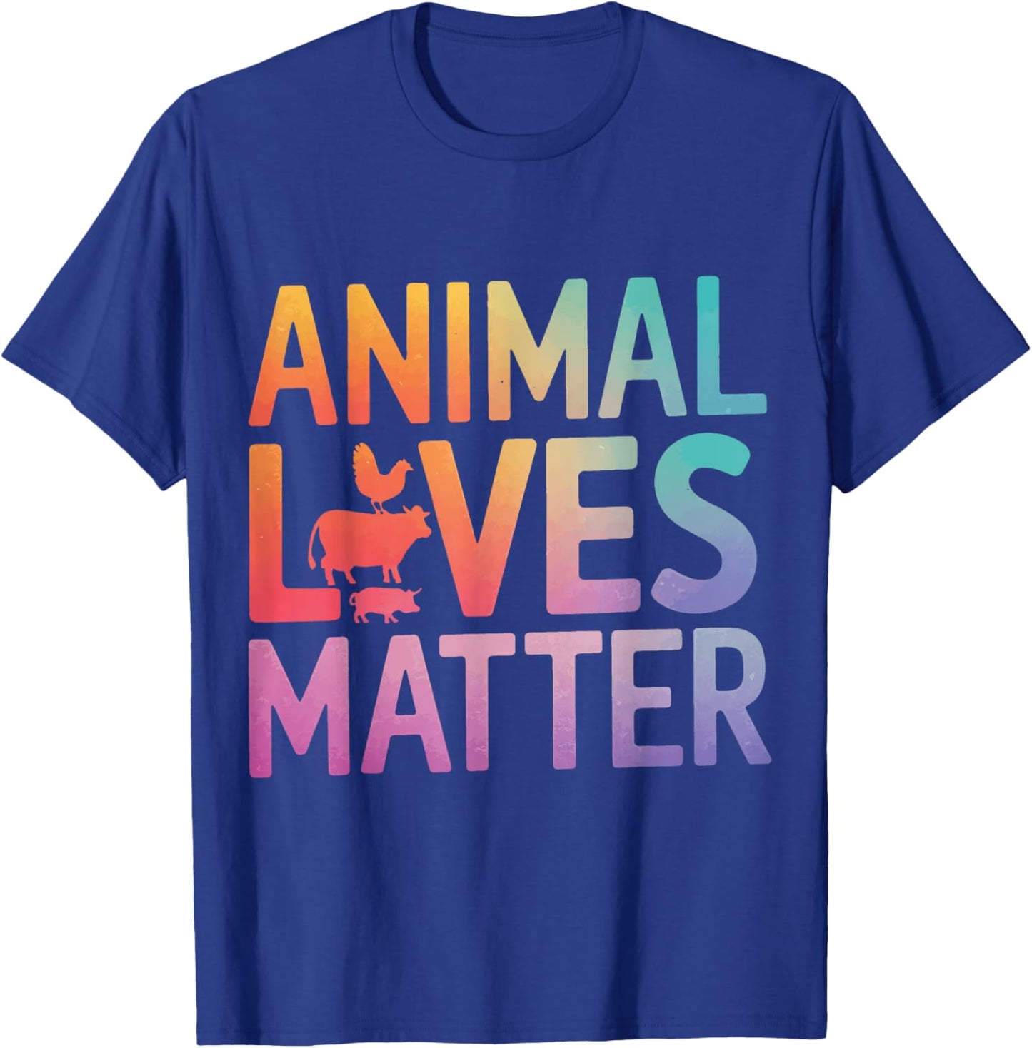 Vegetarian Animal Lives Matter T-Shirt - T-Shirt | Royal