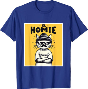 LIL HOMIE Cute Cholo Cat Chicano Art West Coast Hip Hop Prem T-Shirt - T-Shirt | Royal