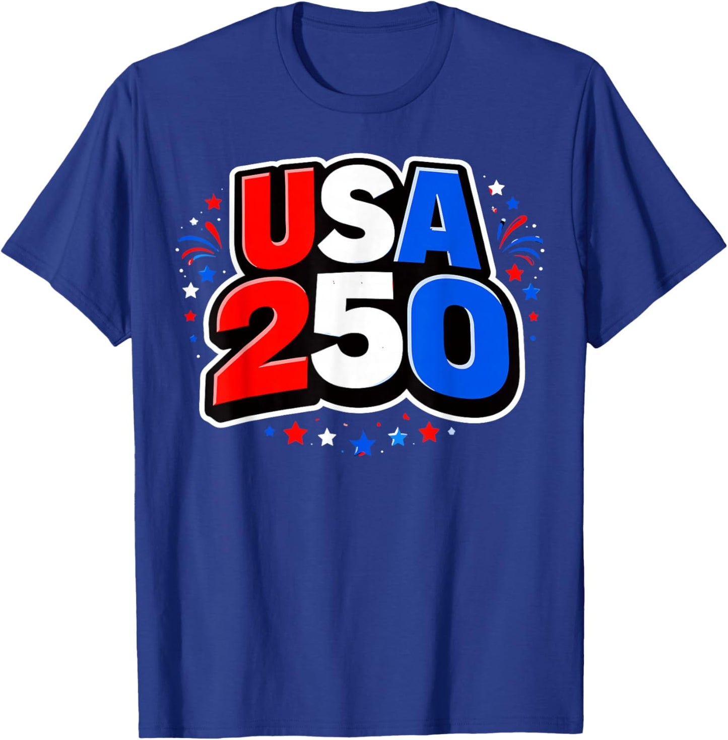 250 Anniversary USA Made in USA 250 Bold and Bright T-Shirt - T-Shirt | Royal