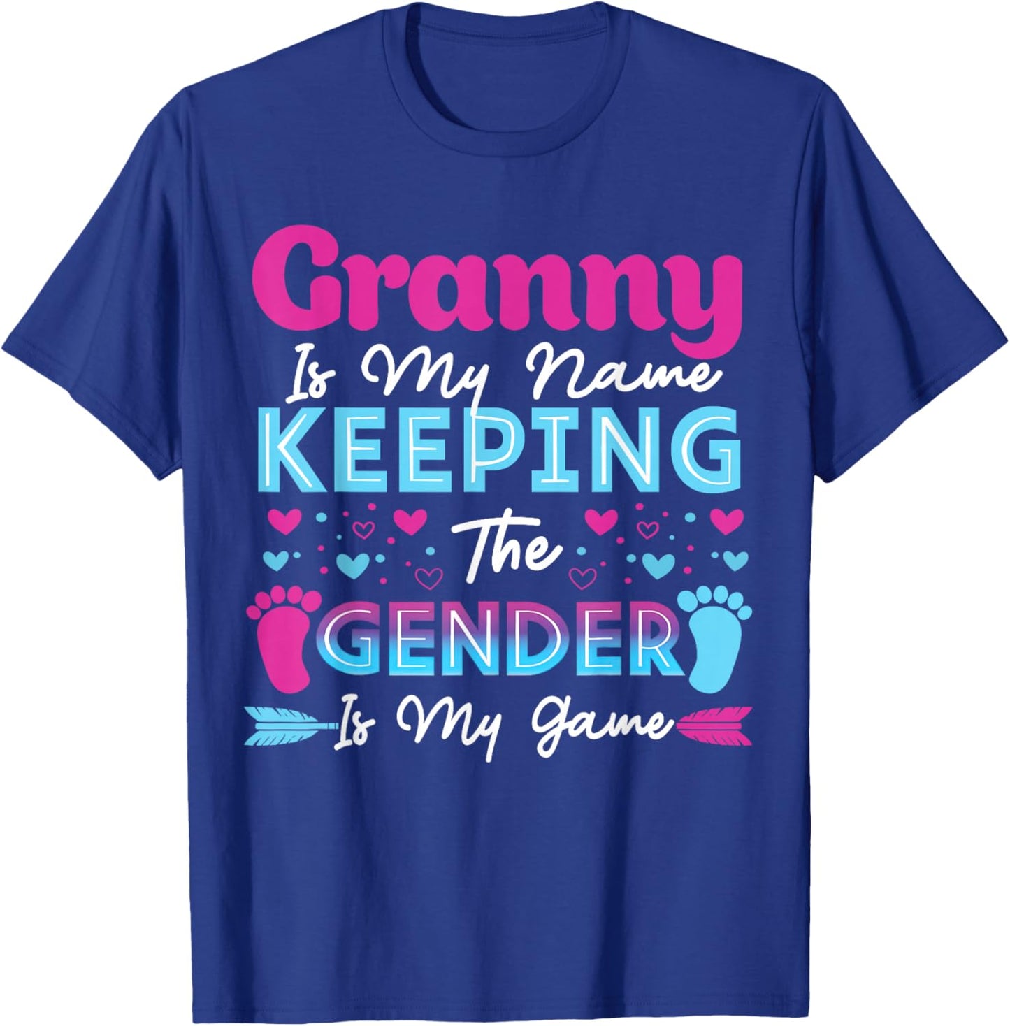 Keeper of The Gender Granny Baby Shower Gender Reveal T-Shirt - T-Shirt | Royal