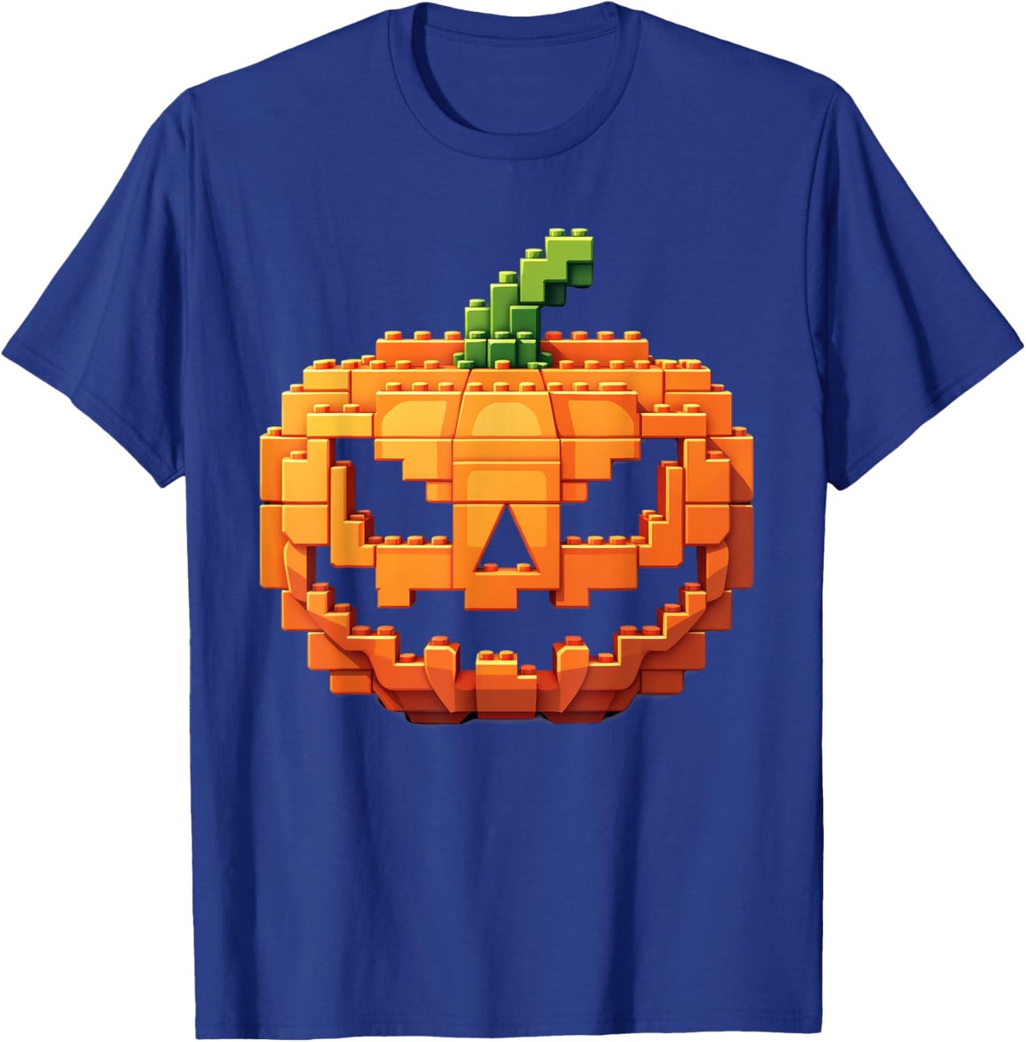 Halloween Master Builder Pumpkin kids Building Blocks Bricks T-Shirt - T-Shirt | Royal