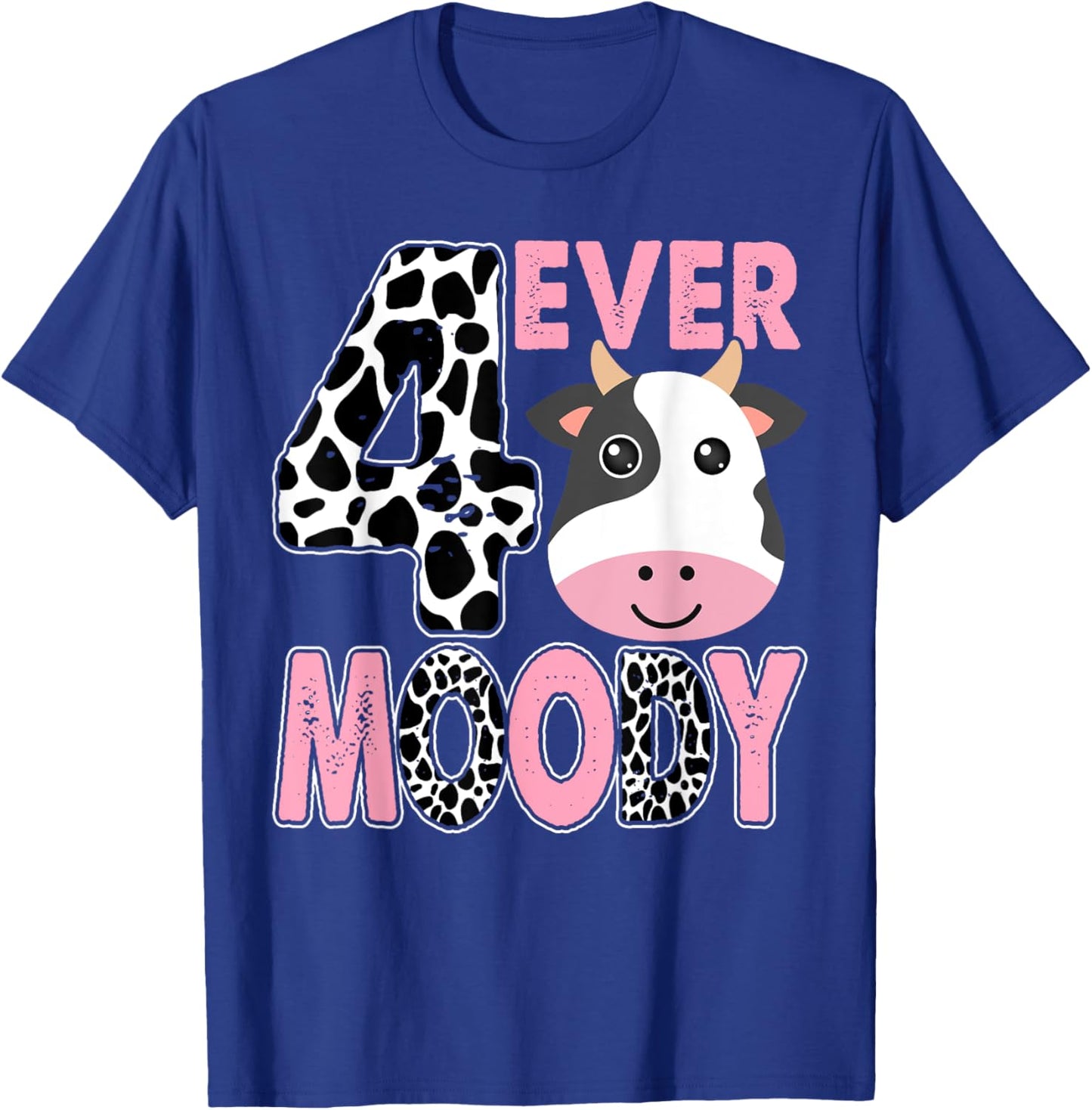 Im 4 4th Bday Four Ever Moody Birthday Decorations T-Shirt - T-Shirt | Royal
