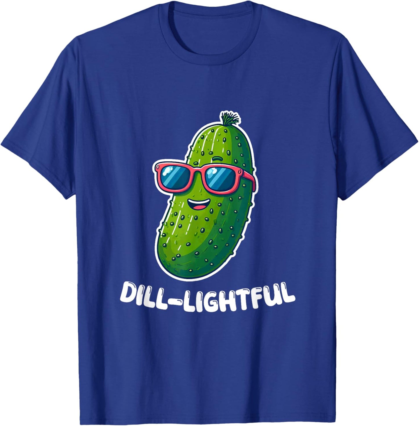 Dill-lightful Pickle Dill Sunglasses Funny T-Shirt - T-Shirt | Royal