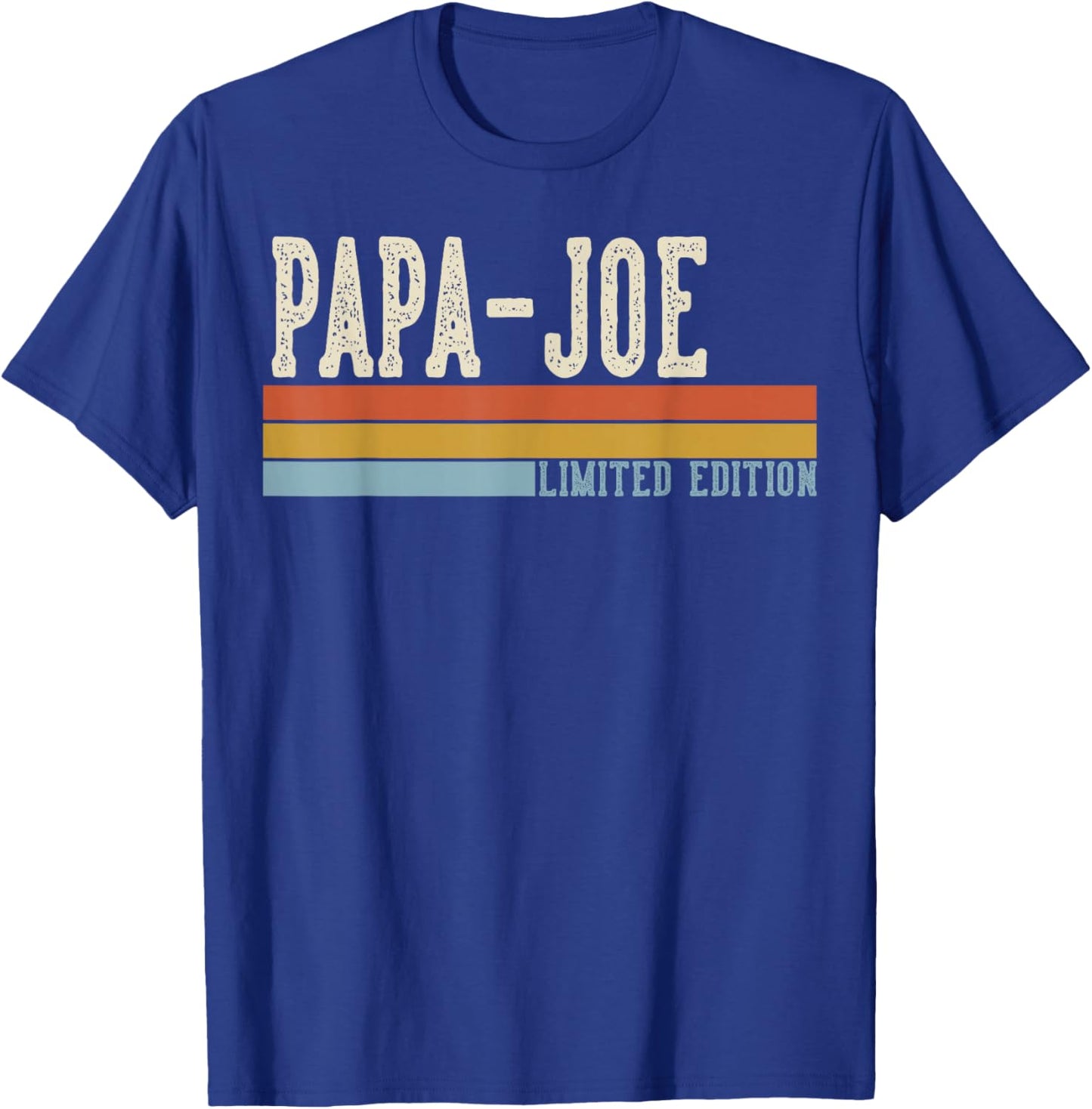 PAPA-Joe Vintage Grandpa Retro Fathers Day T-Shirt - T-Shirt | Royal