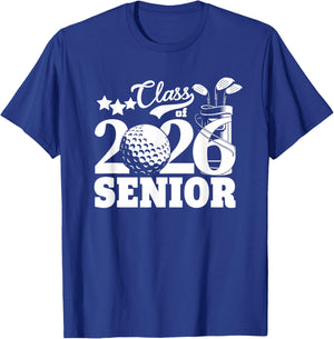 Class of 2026 Graduation Senior Golfer Golf Player Grad 2026 T-Shirt - T-Shirt | Royal