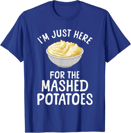Funny Mashed Potato Art Women Food Mash Thanksgiving T-Shirt - T-Shirt | Royal