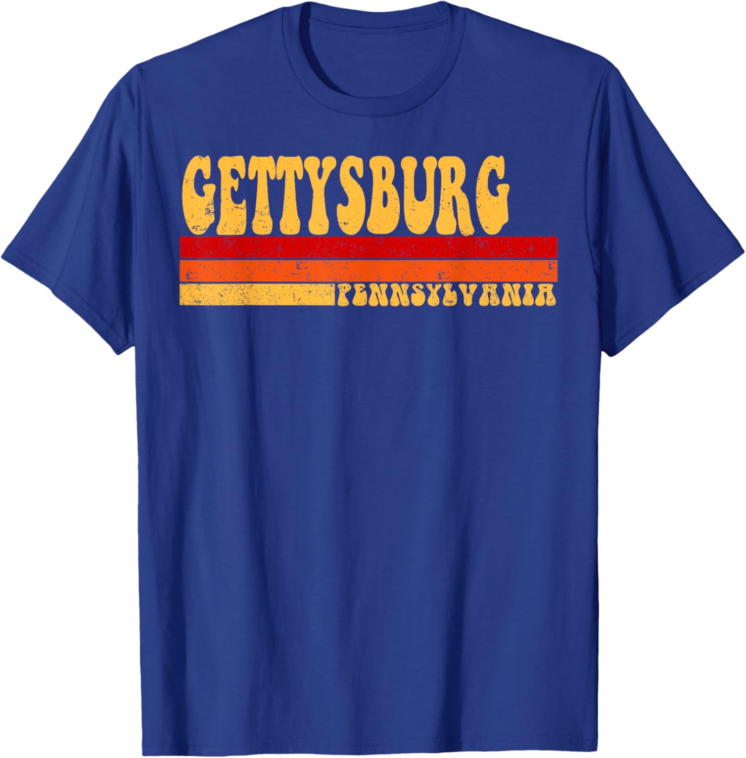 GETTYSBURG Pennsylvania City Vintage Roots Retro 70s 80s T-Shirt - T-Shirt | Royal