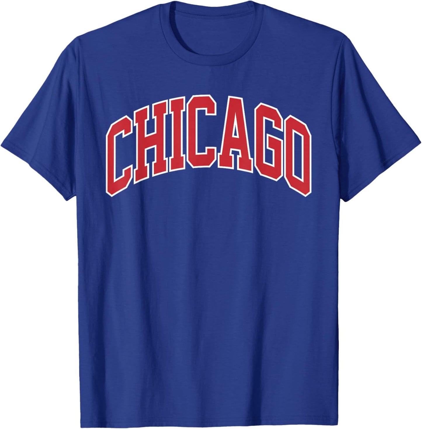 Retro Chicago Throwback Classic Chicago Men Women Red Blue T-Shirt - T-Shirt | Royal