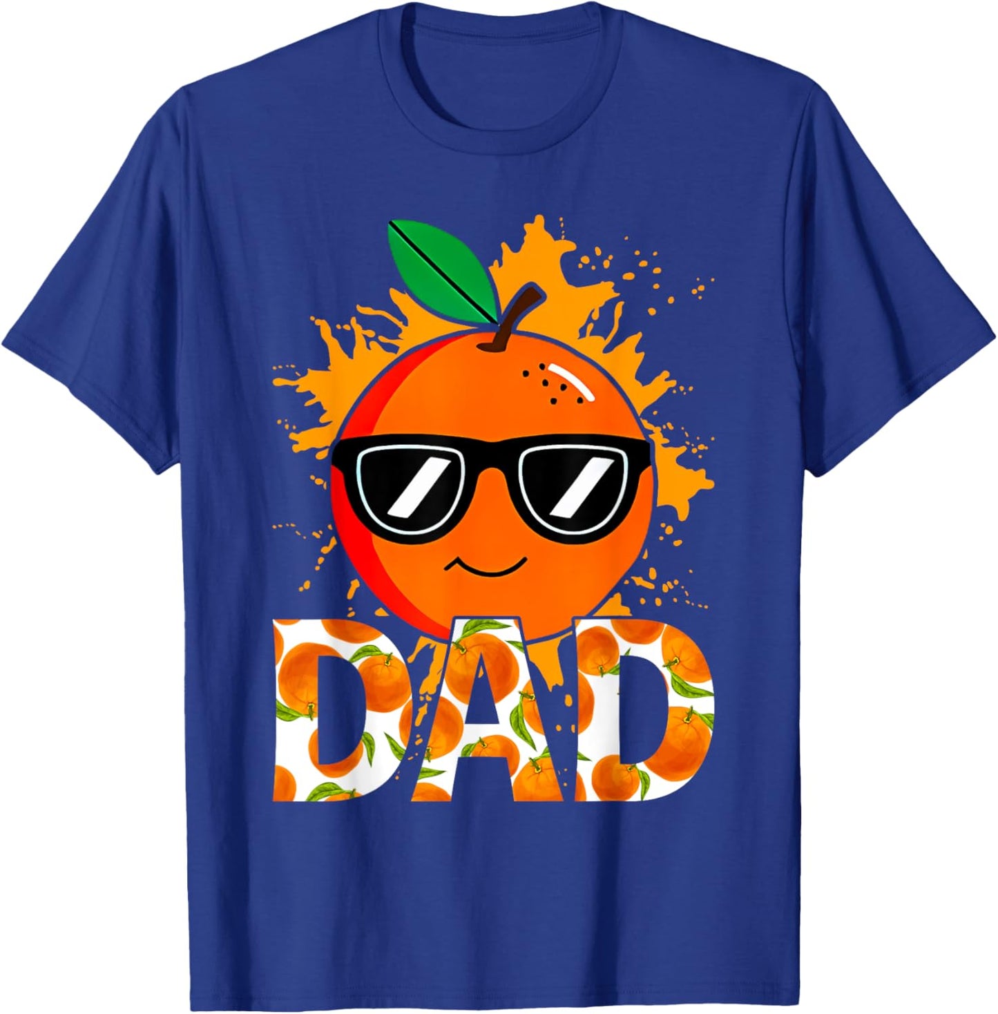Dad of The Little Cutie Baby Shower Orange 1st Birthday T-Shirt - T-Shirt | Royal