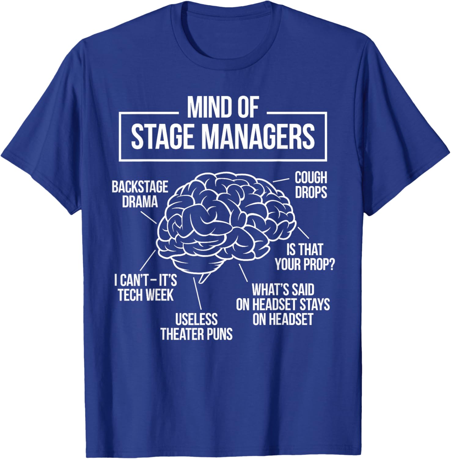 Funny Stage Manager T-Shirt - T-Shirt | Royal