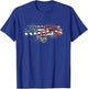 NBA Sacramento Kings American Flag Distressed Paint Spill T-Shirt - T-Shirt | Royal