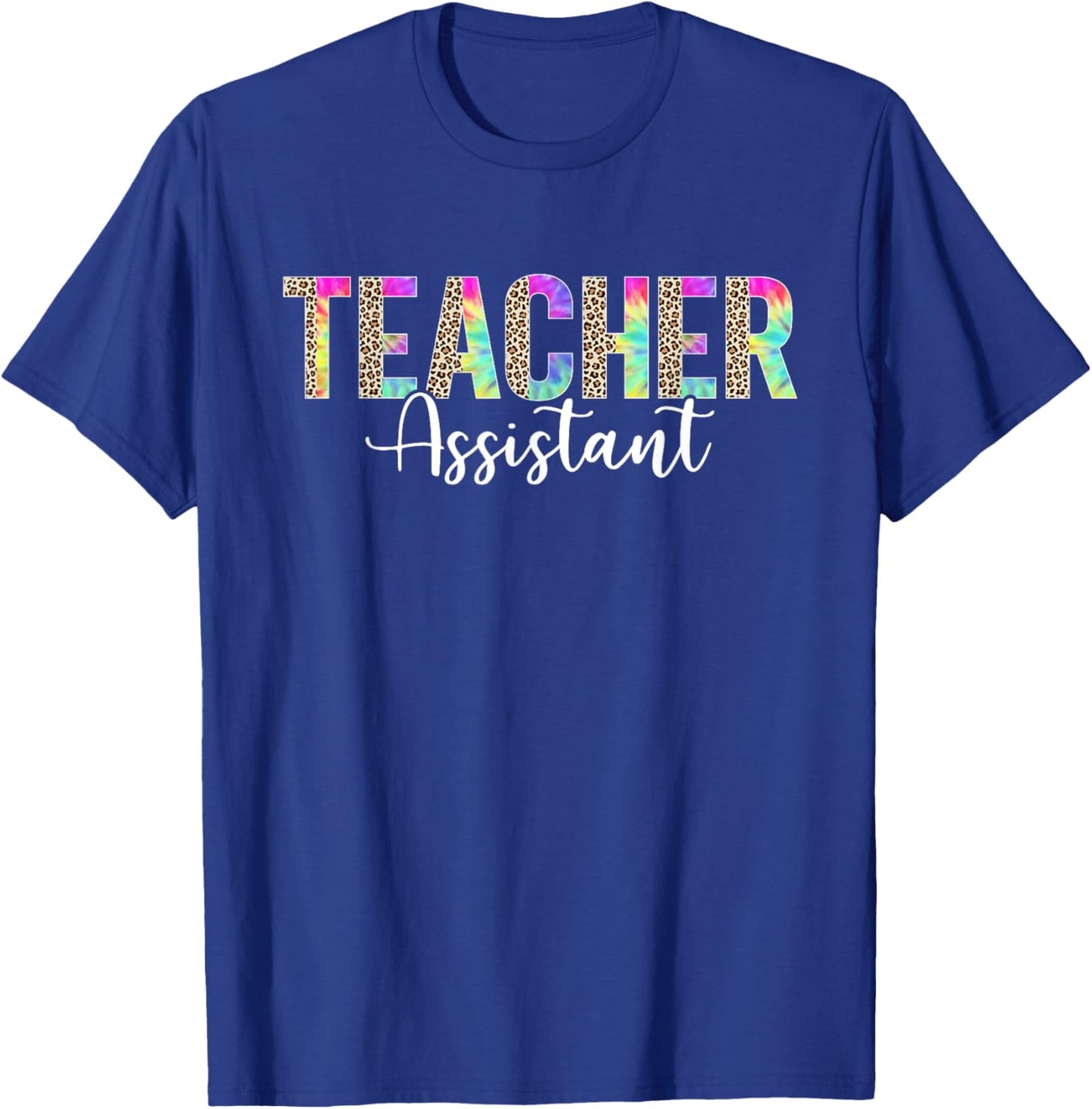 Teacher Assistant Appreciation Back To School Leopard T-Shirt - T-Shirt | Royal