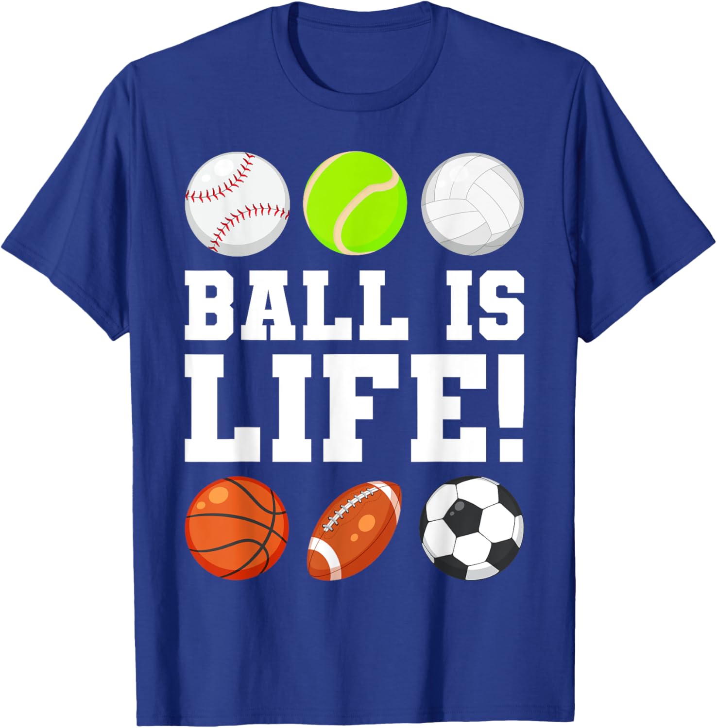 Sports that Include Different Balls T-Shirt - T-Shirt | Royal