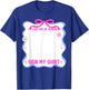 Student Signature It's My Last Day of School Sign Pink Bow T-Shirt - T-Shirt | Royal