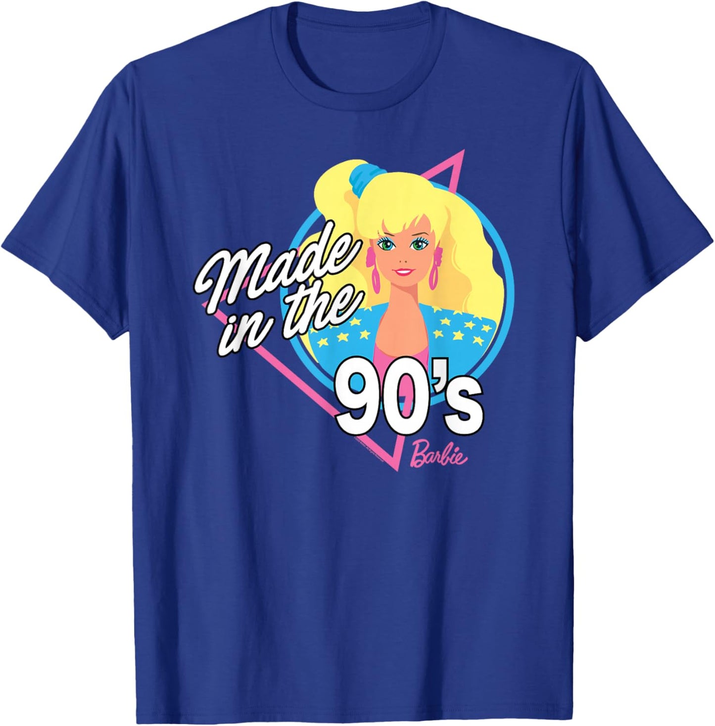 Barbie Damen und Kinder Schwarz Cartoon S Klein EU Crew-Ausschnitt Abgerundete Manschette T-Shirt - T-Shirt | Royal